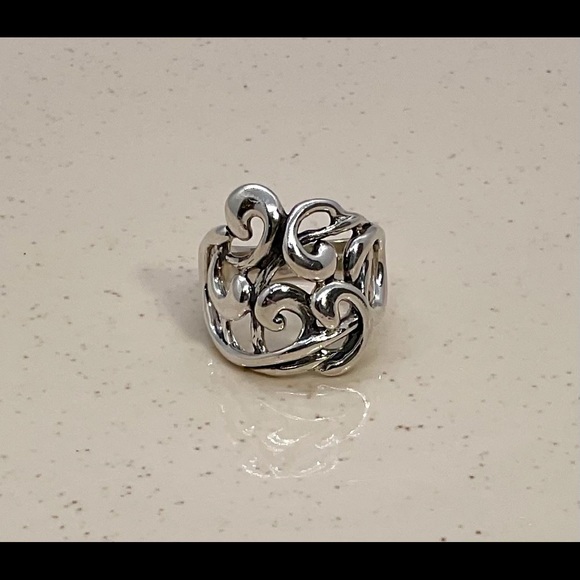 Hagit Gorali Sterling Silver Swirling Lines Ring - Picture 1 of 11
